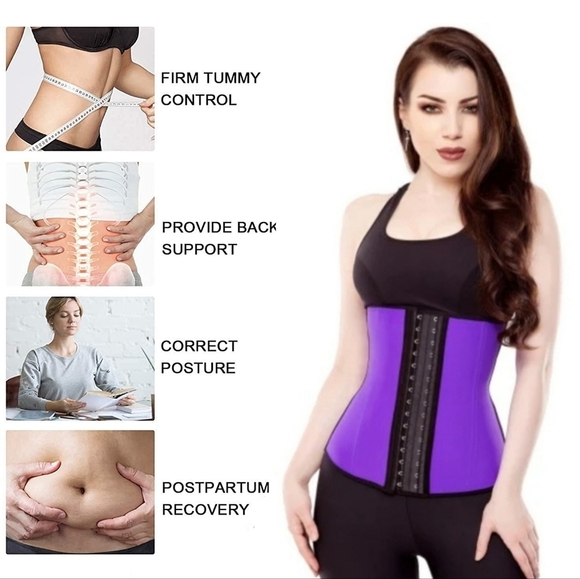 Purple- Waist Trainer - Trimmer - Sz S - Waist 25.5 to 27 in - 4 for $20 Mix&Mat - Picture 1 of 5